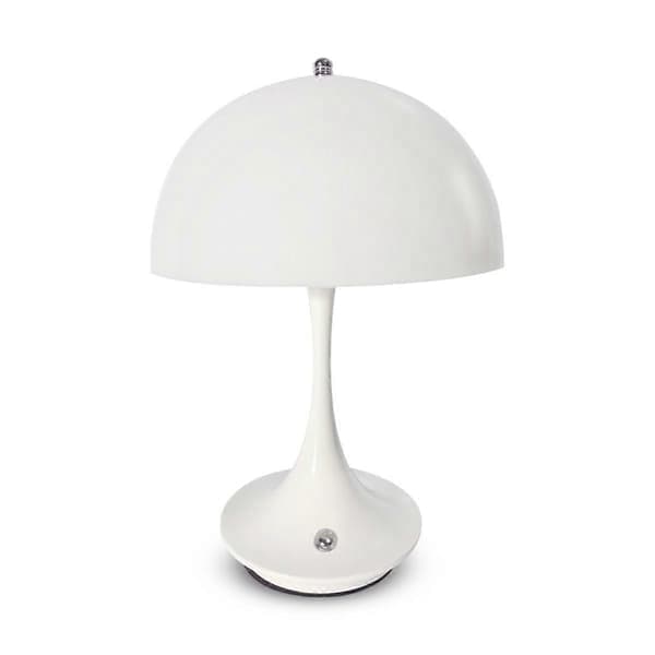 LED sopplampe USB-lading Justerbar lysstyrke Bordlampe Hvit