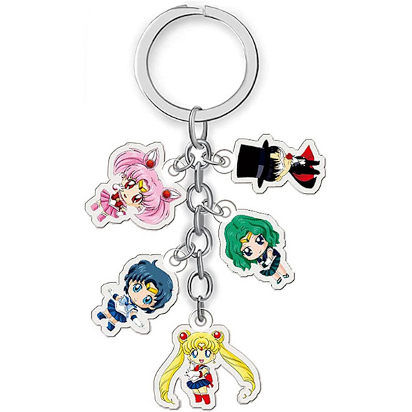 Sailor Moon -avaimenperä, 2 kpl, söpöt riipustarvikkeet