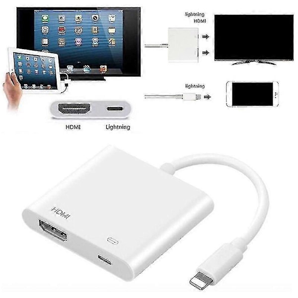 Lightning Digital AV-adapter 8-pin Lightning till HDMI-kabel för iPhone 8 7 X iPad