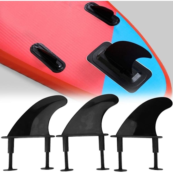 3 stk. plast surfebrettfinner surfing thruster surffinne surfing tilbehør erstatning svart