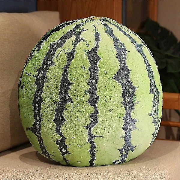 35-55 cm Eläväiset Hedelmäpehmolelut Simuloitu Omena Vesimeloni Mlemon Lychee Ango Mansikka Ananas Durian Täytetty Tyyny Watermelon   B 35-55cm