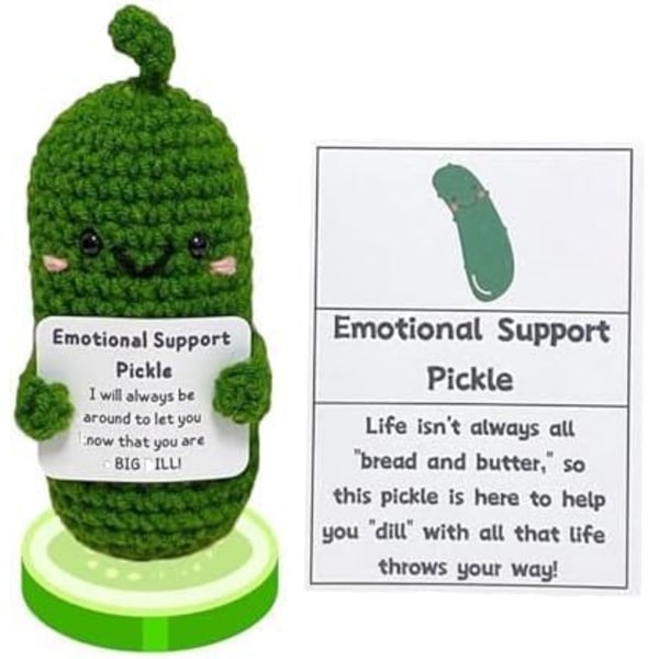 Mini rolig positiv potatis med positivt kort Kreativ söt ull Inspirerande potatis virkad docka Pigga upp presenter till vänner Festdekoration Cucumber