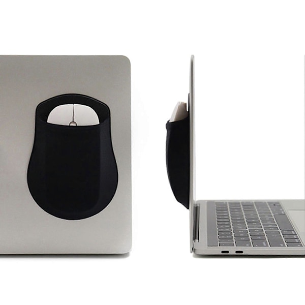 Smal Musmatta för Laptop - Musficka med Självhäftande Design, Inga Limrester, Universal, Enkel att Installera, Bärbar Musförvaring Grey