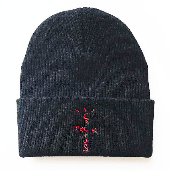 Travi$ Scott Neulohattu Uusi Astroworld Beanie-Korkki Astroworld S black red letter