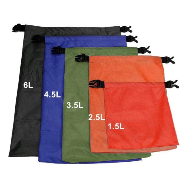 Vattentäta kappsäckar kappsäckar väskor - 5-Pack Svart