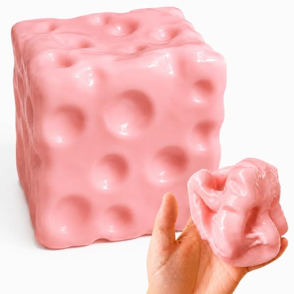 2-pak lyserød osteklemmelegetøj, blødt formbart uden at springe tilbage, vaselinefyldt ostefidgetlegetøj, sensorisk skrivebordslegetøj, sjov nyhedsartikel 2 Pack/Pink