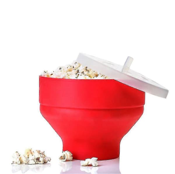 Silikone Mikrobølge Popcorn Popper Maker Sammenklappelig Beholder Hjemmekøkken