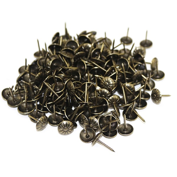 100 stycken möbelspik Antik Möbel Dekorativa Nitar Sortiment Kit Green bronze