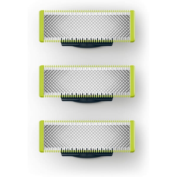 Kolmen pakkauksen partakoneen terät, jotka ovat yhteensopivia Philips Oneblade Replacement One Blade Pro Blades Men (malli QP25XX QP26XX QP65XX) kanssa