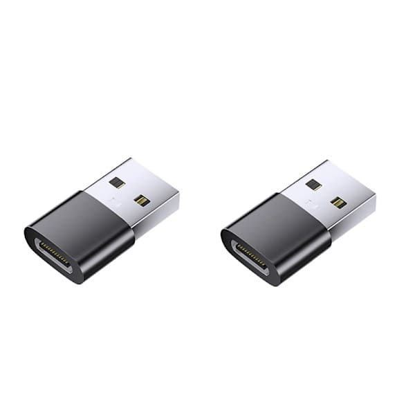2 kpl Type C - USB-adapteri (minimalistinen muotoilu)