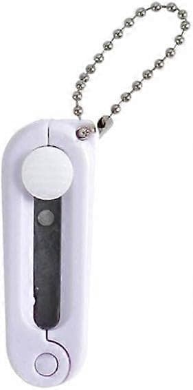 2 Stycken Mini Hopfällbara Saxar Portabla Hopfällbara Resesaxar Hantverk Papper Rivningssaxar Pappersvaror Push-Pull Typ (Blå)