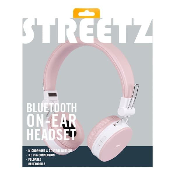 BT200 Foldbart on-ear BT headset, 3,5 mm, pink