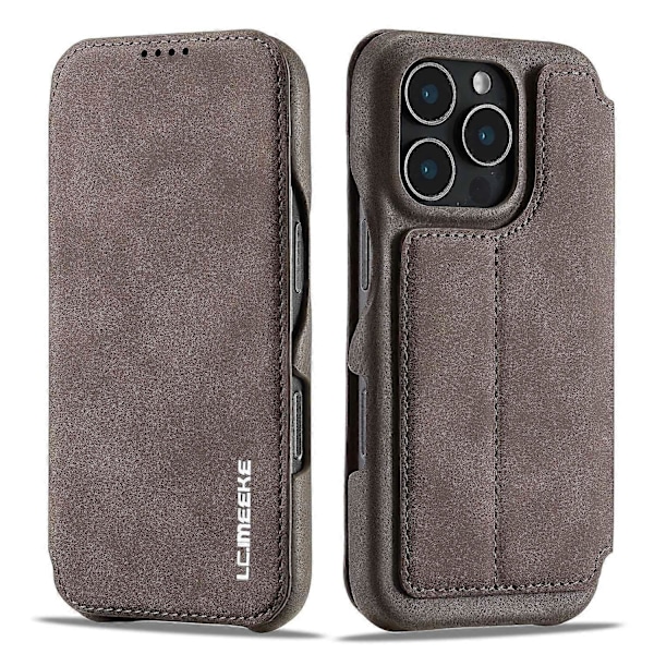 LC.IMEEKE Til iPhone 16 Pro Max Etui Kortholder Stativ Læder Telefon Cover Multicolor Style E