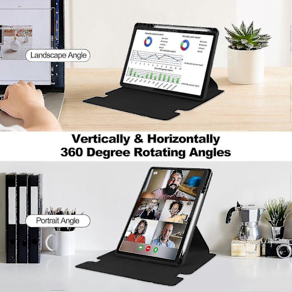 Fodral för Lenovo Tab M11 (xiaoxin Pad 11 2024) Pu+akryl Tablet Ställ Skydd med Bluetooth Tangentbord Black Style A Lenovo Tab M11 (Xiaoxi