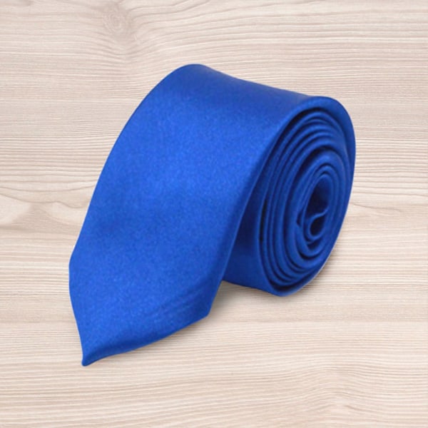 Herrar Slips Siden Halsdukar Skoluniform Formell Fest Kostym Slips för Födelsedag Bröllop Royal Blue