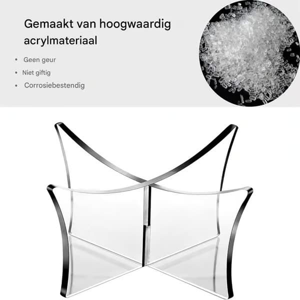 Akryl Transparent Boldholder - Klar - Akryl Boldstativ - Rugby Display Rack - Holdbart Basketballstativ - Samlerobjekt Bold Display - 2-delt Sæt