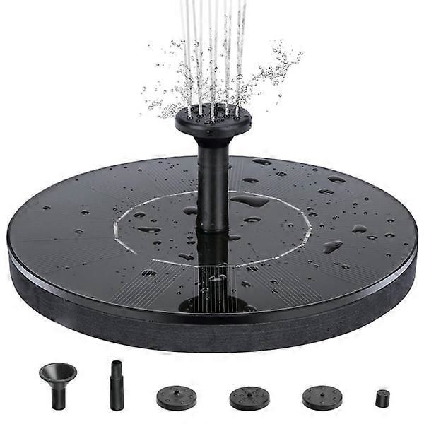 Vattenfontän solcellsdriven 13 cm Svart