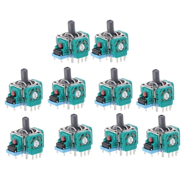 10 st 3D Joystick Potentiometer för Spelkontroll Vibrerande Joystick Reparationsdelar