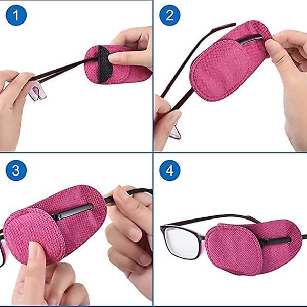 6 stk Amblyopia øjenplastre, stykker af Amblyopia øjenplastre til børn, skelning, øjenplaster til børn (pink)