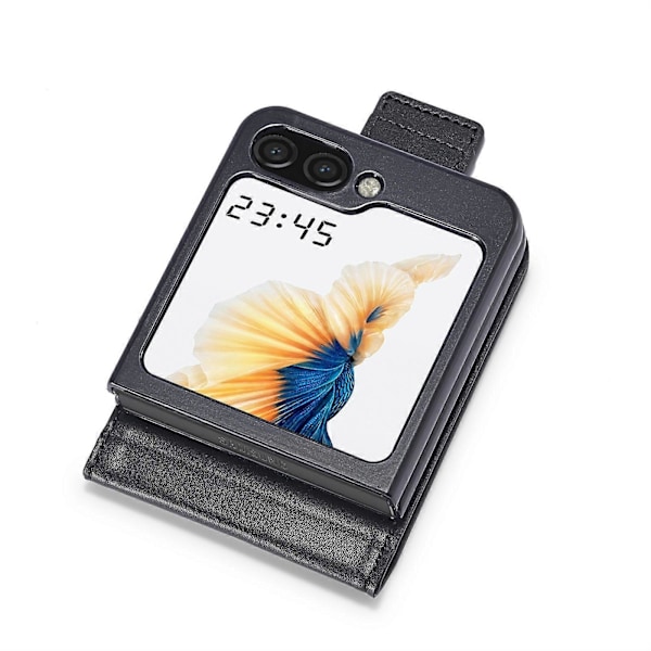 RFID-nahkainen puhelinkotelo Samsung Galaxy Z Flip5:lle Black