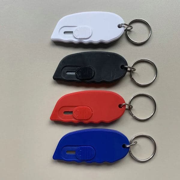 Mini papkniv Brevåbner Knap Papkniv Multifunktionel Papirkniv anden sort black