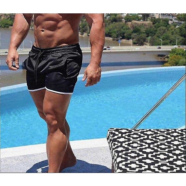Träningsshorts för män, fitness, bodybuilding black XXL