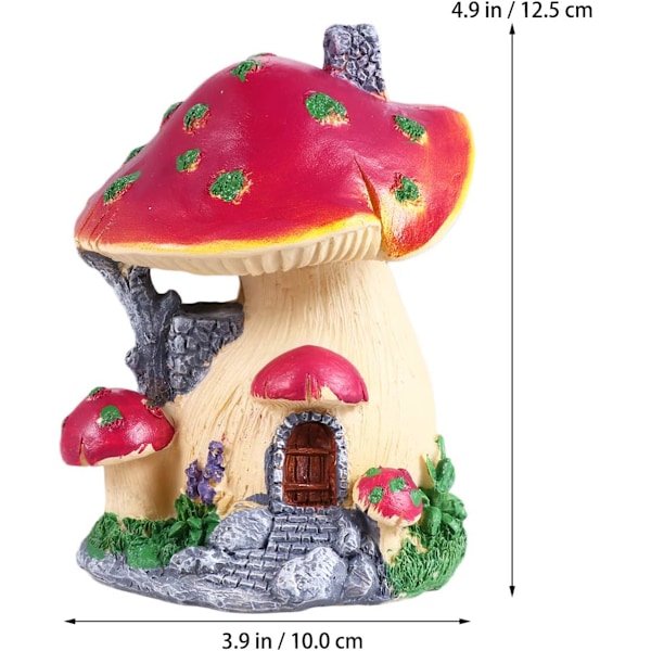 Miniatyr svamp prydnad terrarium tillbehör svamp hus miniatyr svamp hus statyer tillbehör för terrarium dekor glas prydnader Purple