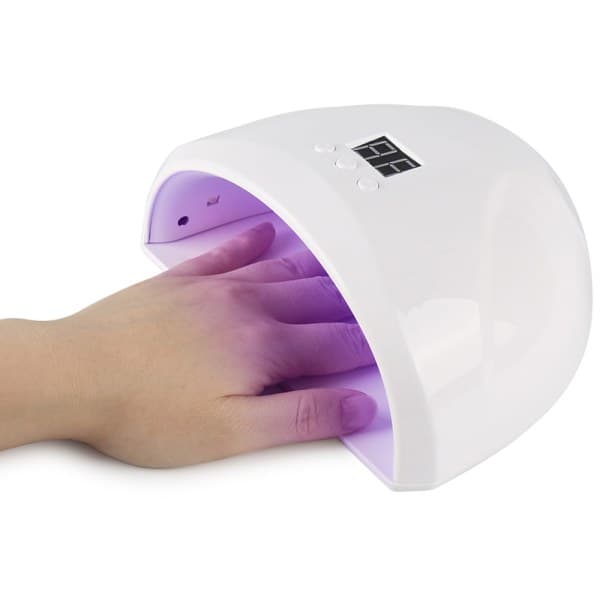 36W UV/LED Neglelampe Hvit med Timerfunksjon Hvit
