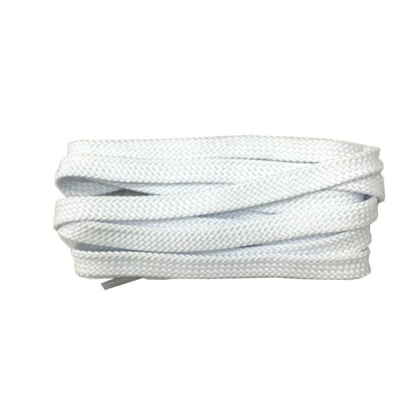 Sko snørebånd [v2] - Flad [160 cm] Hvid one size white