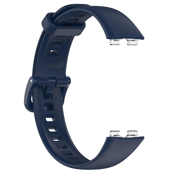 Huawei Band 8 silikoniranneke, vedenpitävä pehmeä kellon ranneke - Mustesininen Blue Type M Huawei Band 8