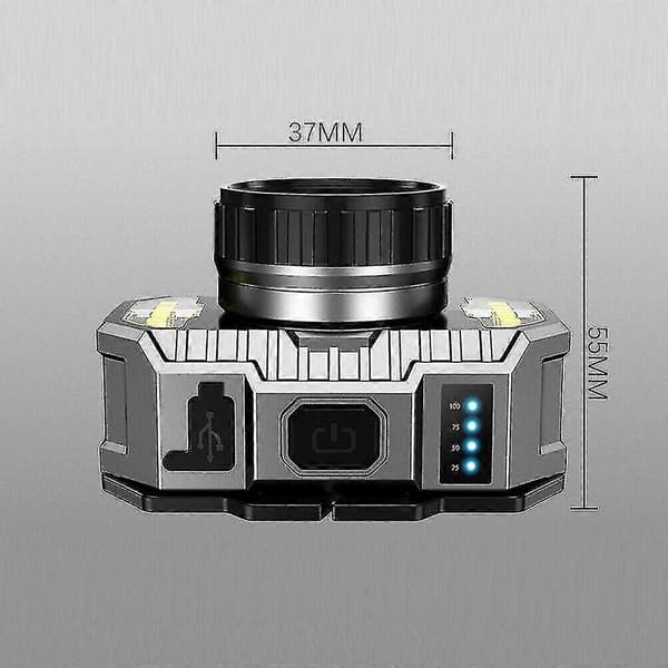 990000lm Super Sterk Led Zoom Hodelykt USB Oppladbar Hodelykt Hodelykt Us