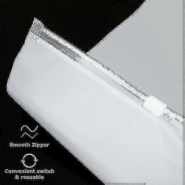 20 stk. frostede zip-lock poser for klær, gjenlukkbare plastposer for oppbevaring av klær 20X30CM