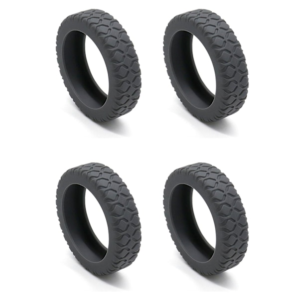 Matkalaukkujen pyöränsuojukset Silikoniset äänettömät suojukset useimpien 8 pyörivän pyörän matkalaukkuihin Grey 4pcs