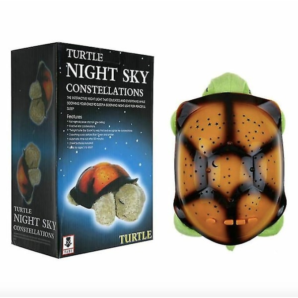 Baby Turtle Makuuhuoneen Led Turtle Night Light Tähtitaivas projektiolamppu musiikilla