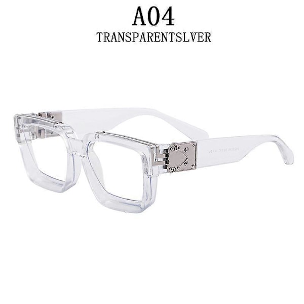 Millionær Solbriller Til VoksneVintage Firkantede Modebriller Luksus Retro Solbriller Voksen Trending Punk Gafas De Sol Lentes A04