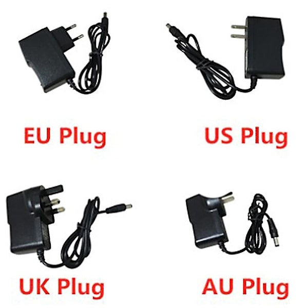 12V 1A 2A 3A 4A 5A 6A 8A 10A AC/DC-sovitin kytkin virtalähde laturi LED-valolistoille CCTV-reitittimelle 5.5x2.1-2.5mm urosliitin US/UK/EU/AU P