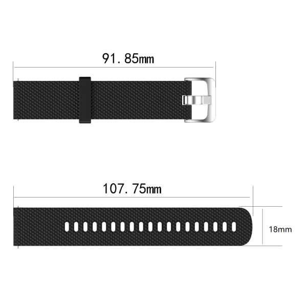 INF Garmin VivoActive 4S armbånd silikone sort Sort