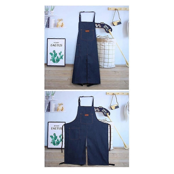 Justerbar Split Leg Potteriappron med Lomme DIY Keramisk Skulptur Mud-Retaining Overalls