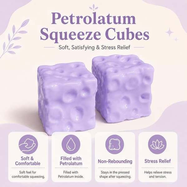 2-pak lilla ost Squishy klemmelegetøj, blødt formbart uden at springe tilbage, vaselinefyldt ostefidgetlegetøj, sensorisk skrivebordslegetøj, sjov nyhedsartikel 2 Pack/Light Purple