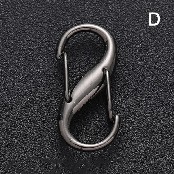 5 stk Karabiner Alloy S-formet Fjæråtte Tegn Spenne Kvantitet D