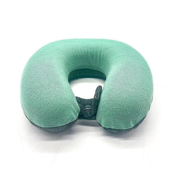 Blød og komfortabel rejsepude med memory foam U-formet bilpude nakkebeskyttelse børn Blå og hvide striber