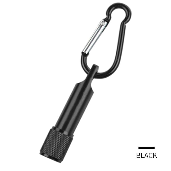 Mini-avaimenperä LED-taskulampulla, erittäin kompakti ja kirkas, hännän kytkimellä, kotiin, leirintään ja matkoille Black