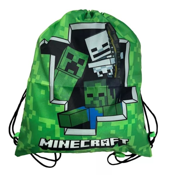 Gymbag Minecraft Grønn