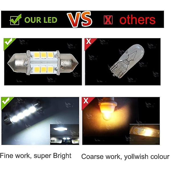 Marine LED udskiftnings pære Bådslys Pærer Super Lys 12 Volt 32 Mm Pærer Til Bådsnavigation Lys Båd A