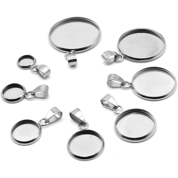 20 kappaletta riipuslevyjä pyöreä kehysaihiot riipukset cabochon-asetukset hopea 20mm