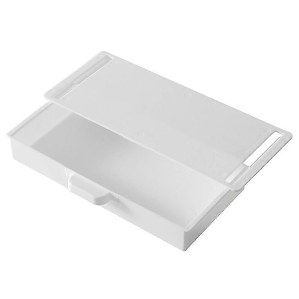 Självhäftande Underbordslåda Skrivbords Hållare Dold Penna Kontorsmaterial Organizer White