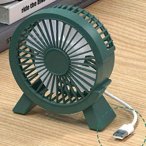 Pöytätuuletin, vahva tuuli, pieni, hiljainen, kannettava jäähdytystuuletin, kesätarvikkeet sisä-/ulkokäyttöön, pieni USB-virtalähde Green