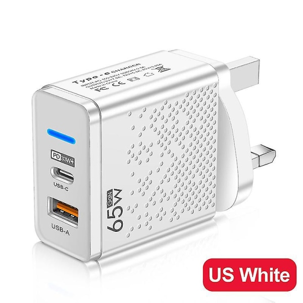 Snabbladdare 65w USB C-laddare White UK Plug