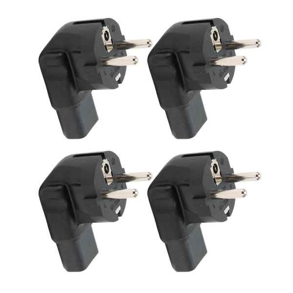 4 st EU 4,8 mm till IEC320 C13-omvandlare 90 graders ström för bärbar dator ström EU-kontakt 100-250V