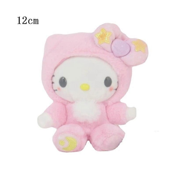 10-15cm Sanrio Plysch Gosedjur Tecknad Anime Figur Kuromi My Melody Cinnamoroll Söta Dockor Baby Födelsedagspresenter Kawaii Dekor HelloKitty 12cm CHINA